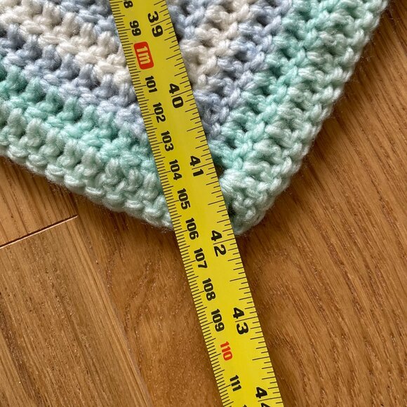 Handmade Crochet Star Baby Blanket 42" Pastel colors - Picture 7 of 8